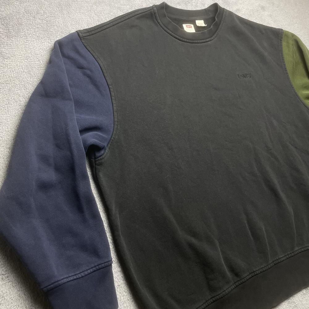 Levis Sweatshirt Crewneck Pullover Men's Size Large Multicolor Trendy Preppy - Picture 6 of 16